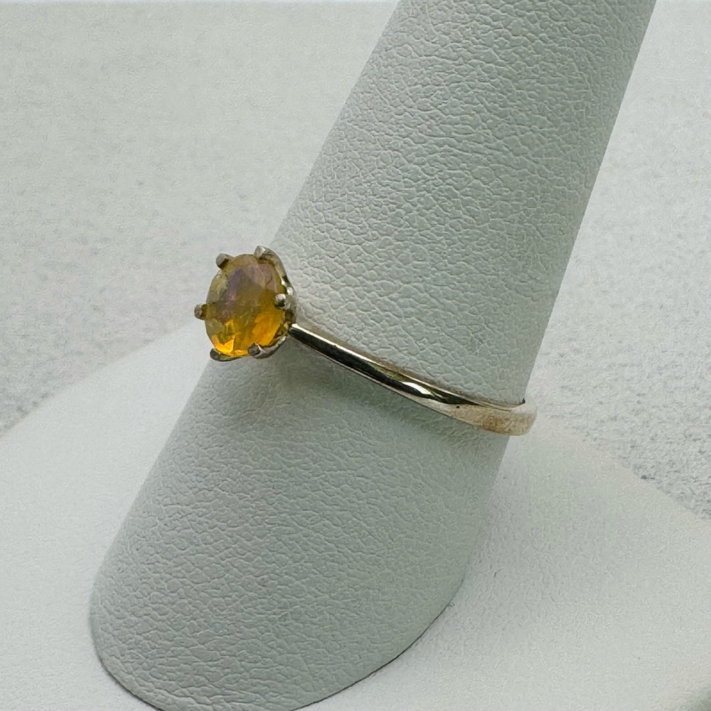 Ethiopian Opal Solitaire Ring - image 2